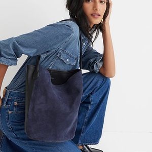 Jcrew Berkeley bucket bag suede leather like new
